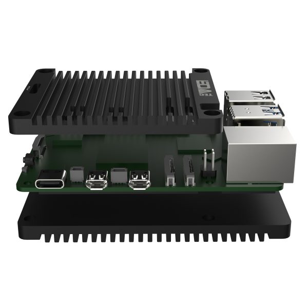 Passive Cooling Open Aluminum CNC Case for Raspberry Pi 5