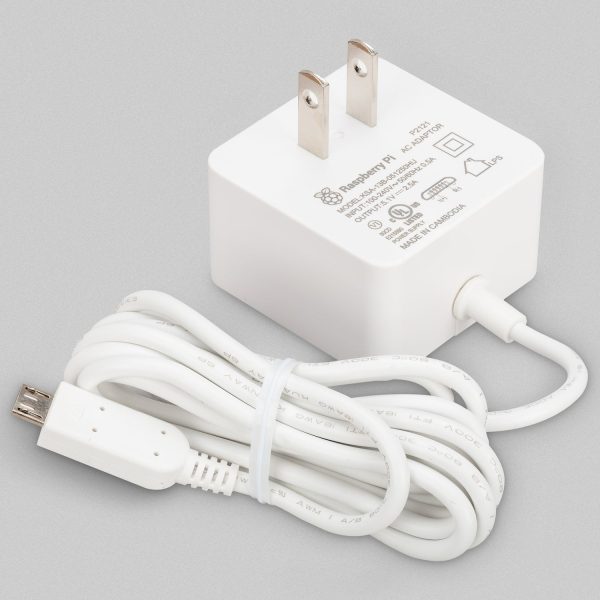 Raspberry Pi 12.5W Micro USB Power Supply (for Pi Zero 2 W, 3 B+ and earlier)