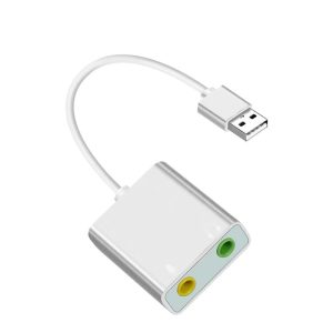 USB Audio Adapter (3.5mm Jack + Mic)